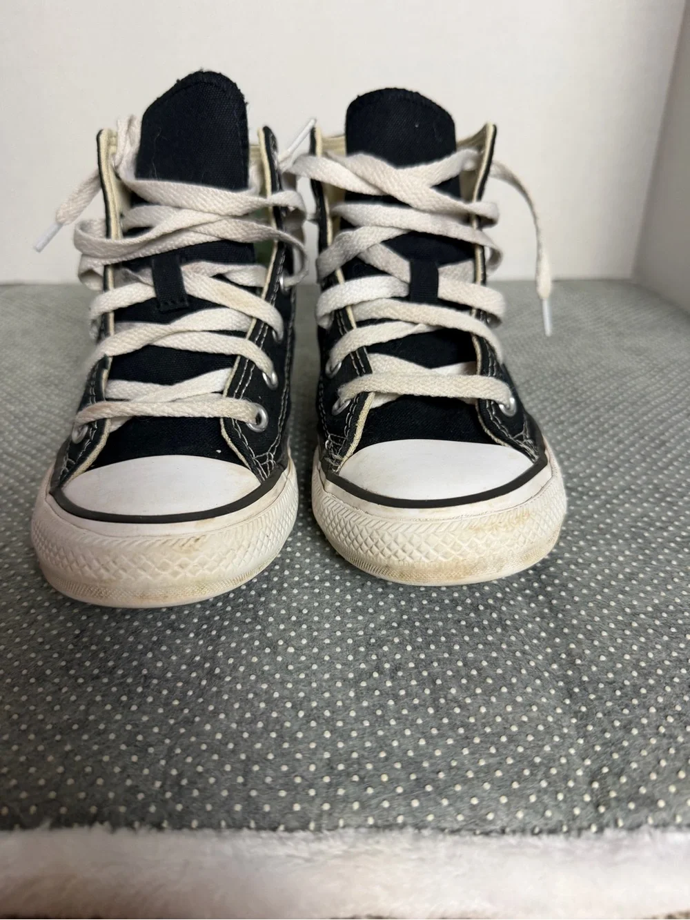 Converse Black and White High-Top Sneakers Kids size 13